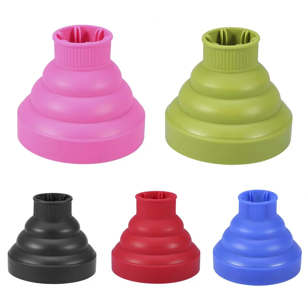 Portable Universal Travel Folding Silicone Hair Dryer Blower Hood Diffuser Hairdresser Tool Telescopic Dryer Hood Hair Drying