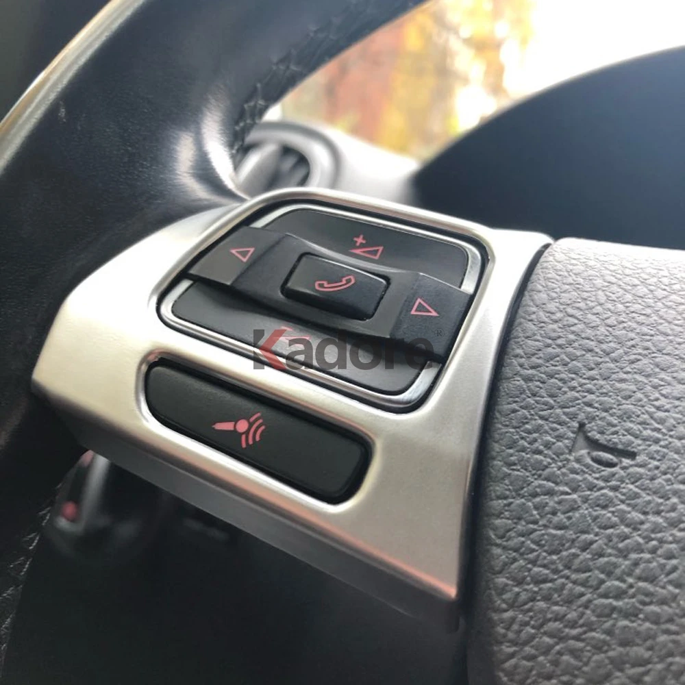 Для Volkswagen Tiguan 2013 ABS Матовая рамка для руля, декоративная накладка, аксессуары для салона автомобиля