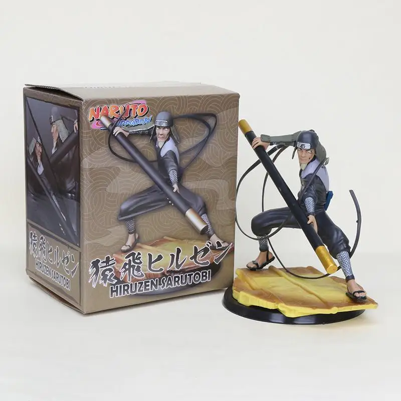 Драгоценный камень Наруто Shippuden фигурка Наруто Хьюга Хината Hyuga мягко шаг близнец Львы кулак Jiraiya Minato Saruka ПВХ Модель игрушки - Цвет: Hiruzen box