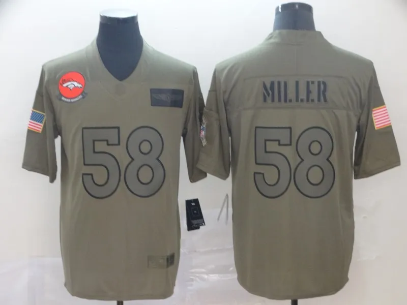 AS PICTURE Мужская футболка Denver Von Miller Broncos - Цвет: AS PICTURE