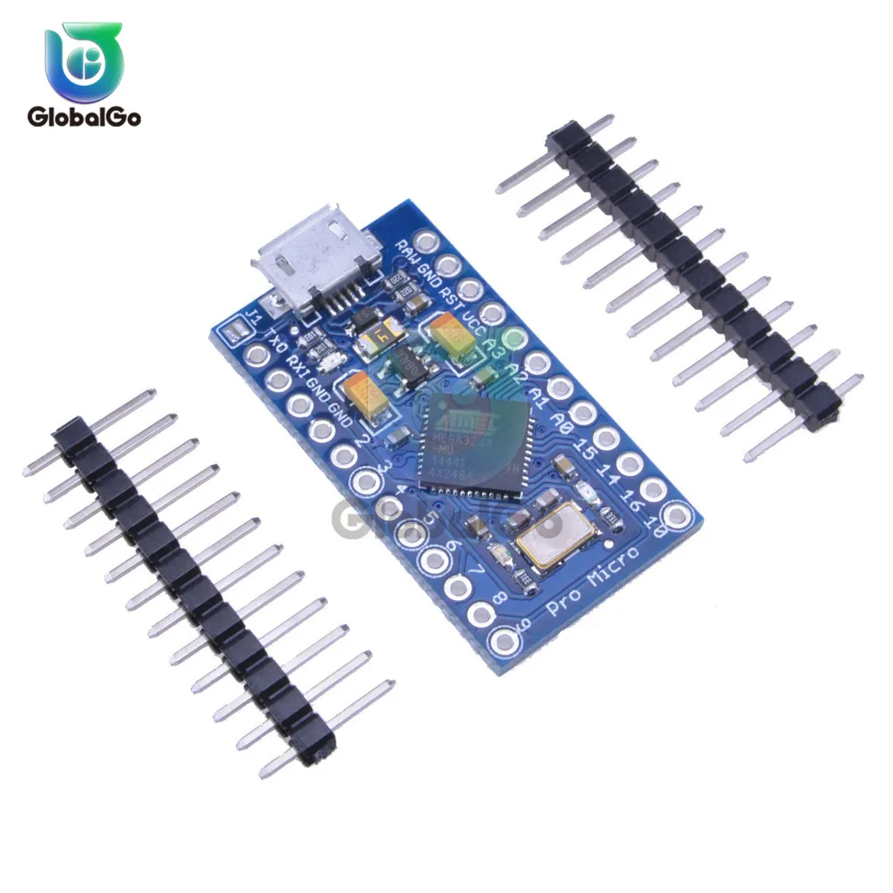 Pro Micro для Arduino ATmega32U4 3,3 V/8 МГц модуль с 2 Row штыревые для Leonardo Mini Usb макетная плата