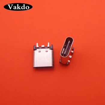 

2Pcs USB 3.1 Type C Female jack Socket Connector Vertical 180 degree High speed DIY Connectors charging port replacement repair
