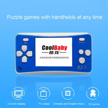 

10pcs Handheld Game Console Classic 8Bit Game Player contains 152games 2.5inch screen CoolBaby RS-01