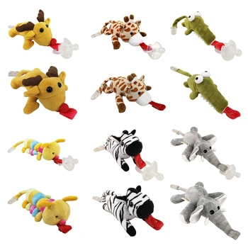 

Newborn Baby Cartoon Stuffed Animal Plush Doll Appease Pacifier Nipple Soother