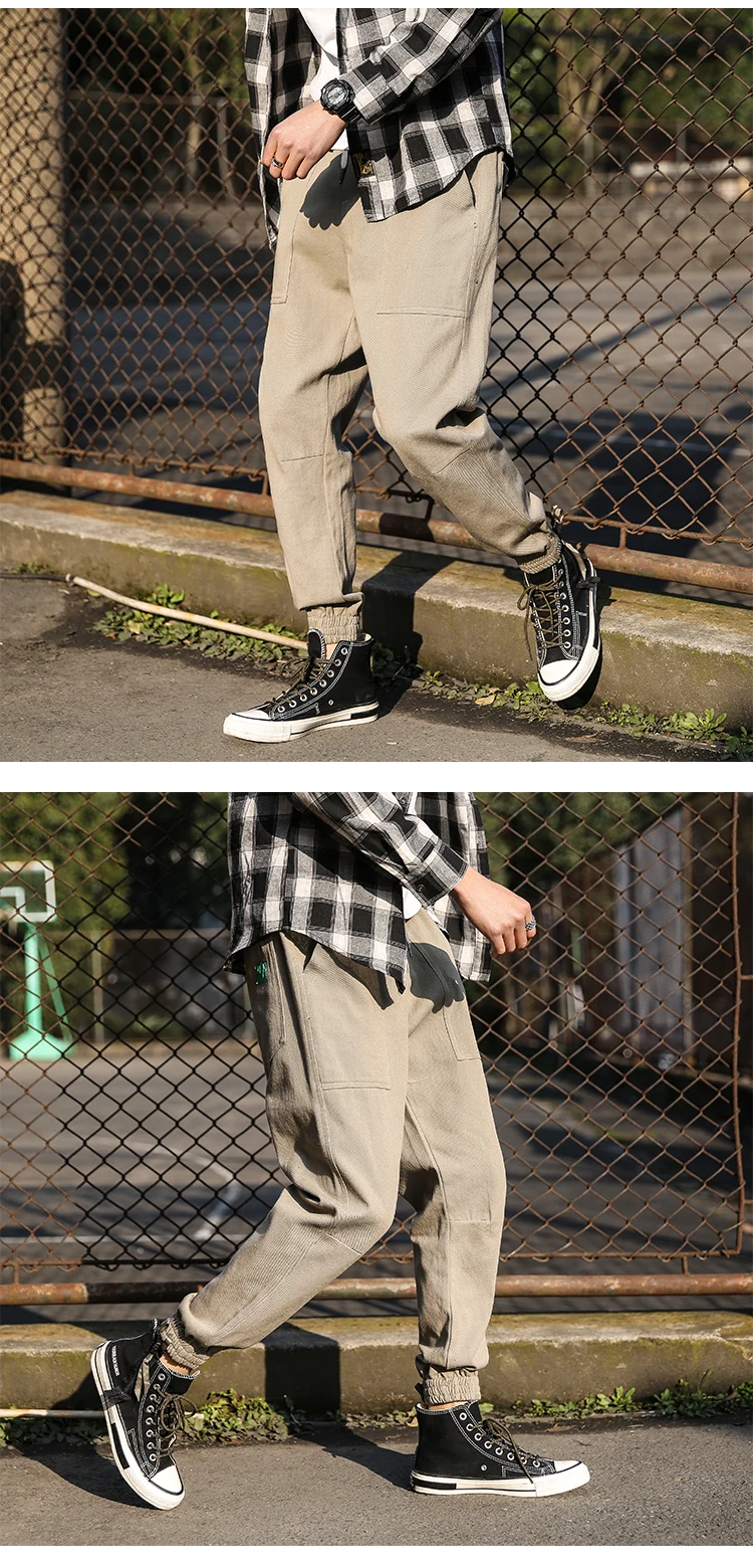 Autumn New Cargo Pants Sports Men's Pants Men's Pants Korean Version Trend Casual Loose Beach Pants Male ZOGAA