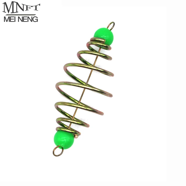 MNFT 24Pcs Carp Fishing Spring Feeder Coarse Cage Coil Inline