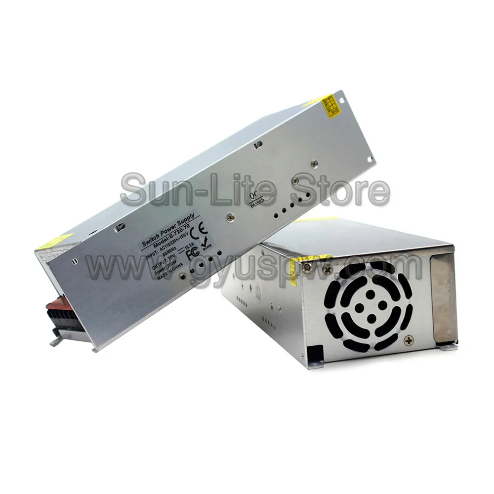 AC 110 V/220 V к DC70V 10.3A 720W импульсный источник питания трансформатор для шагового двигателя с ЧПУ промышленный