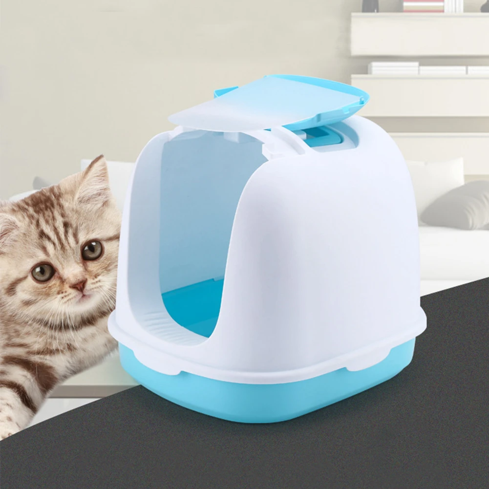 Totally Closed Cat Sandbox Kitten Litter Box with Scoop Pet Toilet Training Detachable Anti Splash Bedpan Pets Cleaning Supplies Totally Closed Cat Sandbox Kitten Litter Box with Scoop Pet Toilet Training Detachable Anti Splash Bedpan Pets Cleaning Supplies