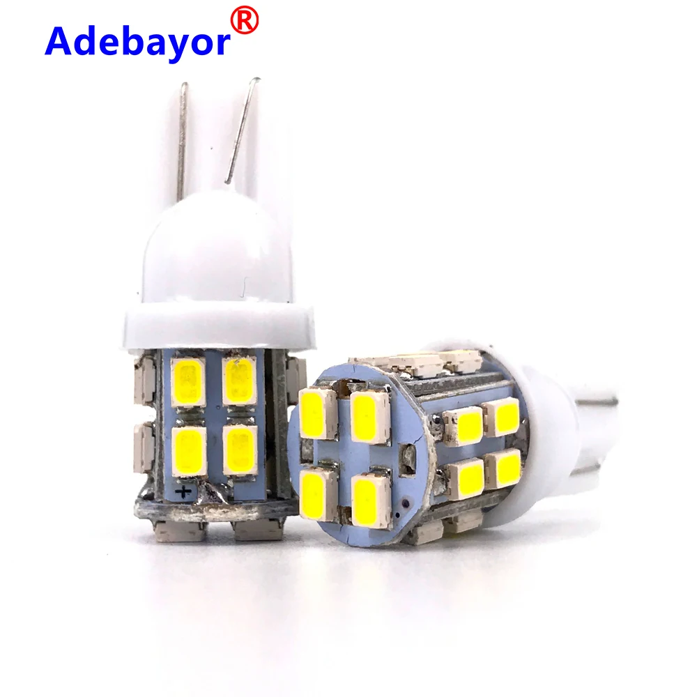 2X T10 W5W 194 168 1206 20SMD 20 Led белый автомобильный клиновидный светильник номерной знак