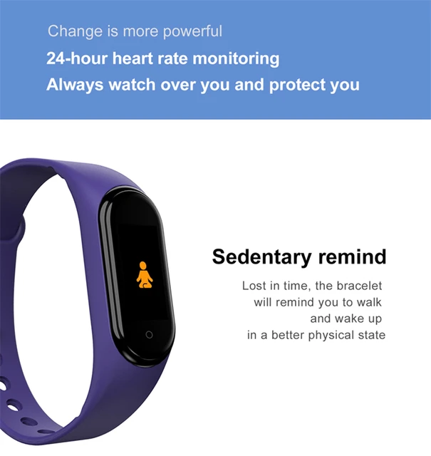 M4 Pro Smart Band Termómetro Nuevo M4 Banda Fitness Tracker Frecuencia  Cardíaca Presión Arterial Fitness Pulsera Reloj Inteligente para Android iOS