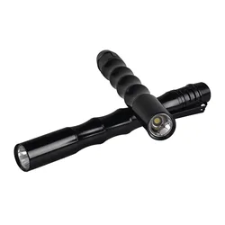 Mini lampe de poche à lumière LED, Super petite torche alimentée par 2 piles AAA, Ultra lumineuse, équipement de transport pour l'extérieur J 