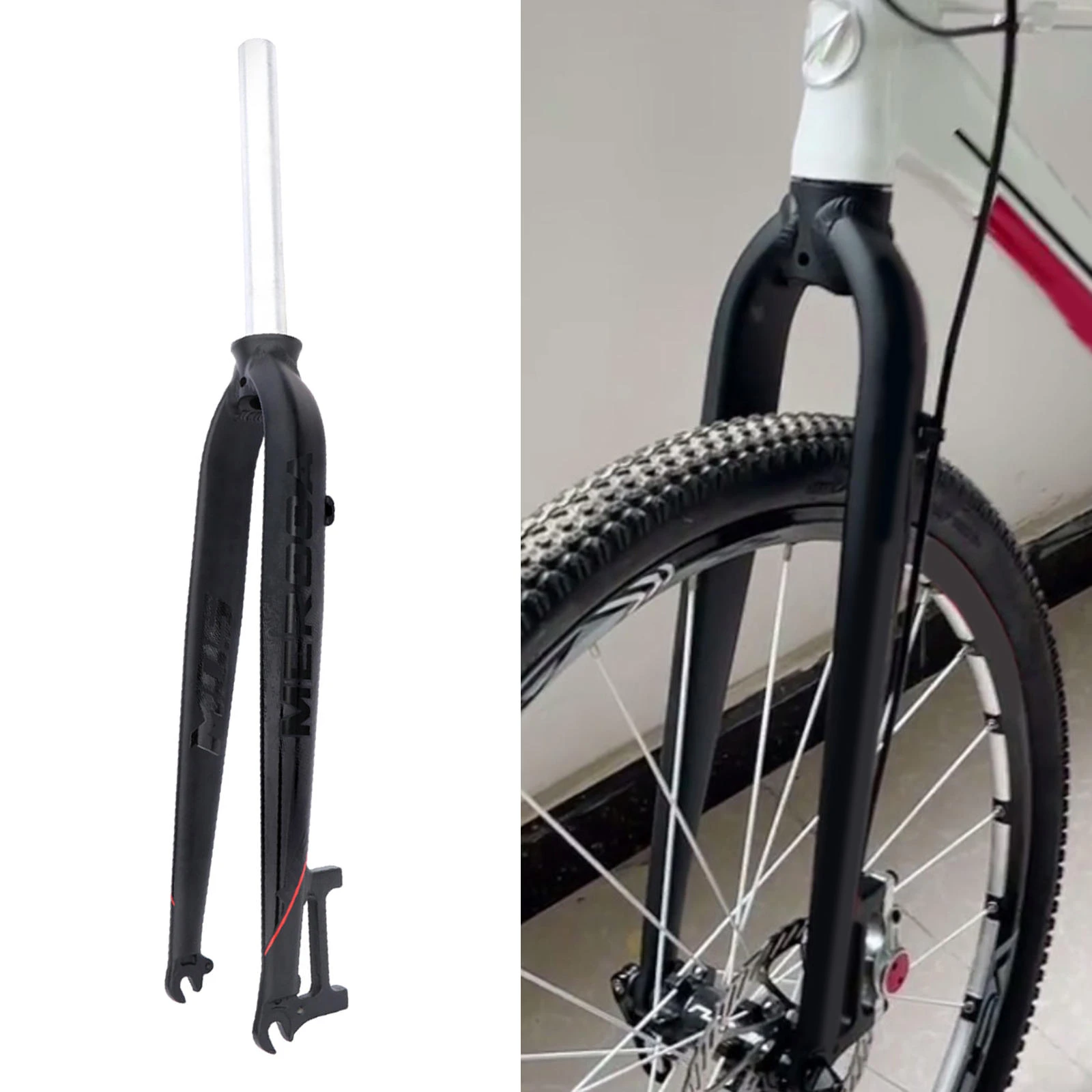 リジッドフォーク26 27 5 29 28 6スレッドレスストレート軽量アルミニウム合金1 1 8 マウンテンバイクフロントフォーク 自転車フォーク Aliexpress