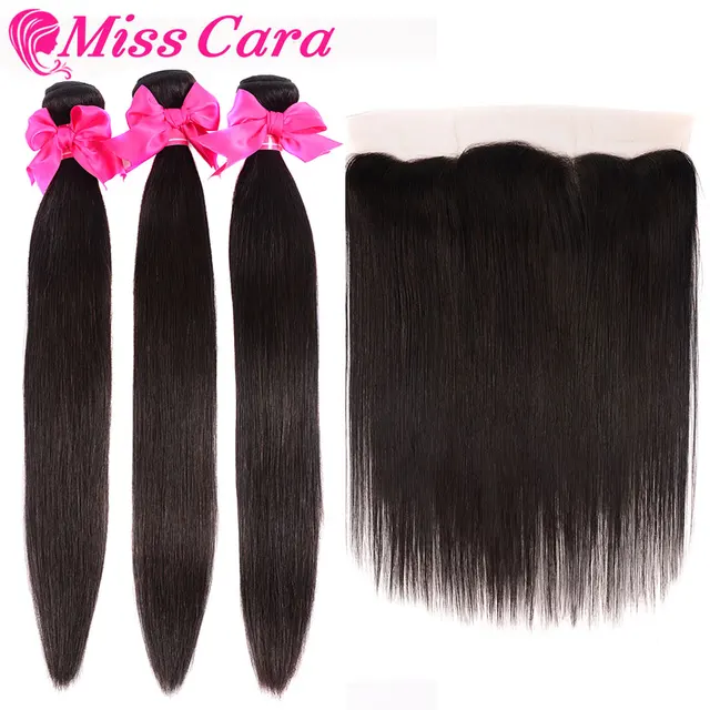 Peruvian Straight Hair Bundles With Frontal Miss Cara 100 Remy Human Hair 3 4 Bundles With Peruvian Straight Hair Bundles With Frontal Miss Cara 100% Remy Human Hair 3/4 Bundles With Closure 13*4 Frontal With Bundles