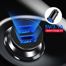 Vanniso 3.1A быстрое зарядное устройство Мини Автомобильное зарядное устройство для мобильного телефона Xiaomi gps QC3.0 автомобильное зарядное устройство двойной USB адаптер в автомобильном планшете Chargeur