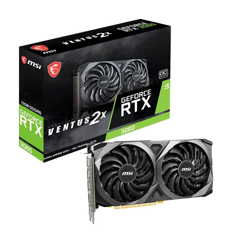 Оригинальная игровая Видеокарта MSI GeForce RTX 3060 VENTUS 2X 12G OC LHR 1807 МГц бит GDDR6 NVIDIA RTX3060