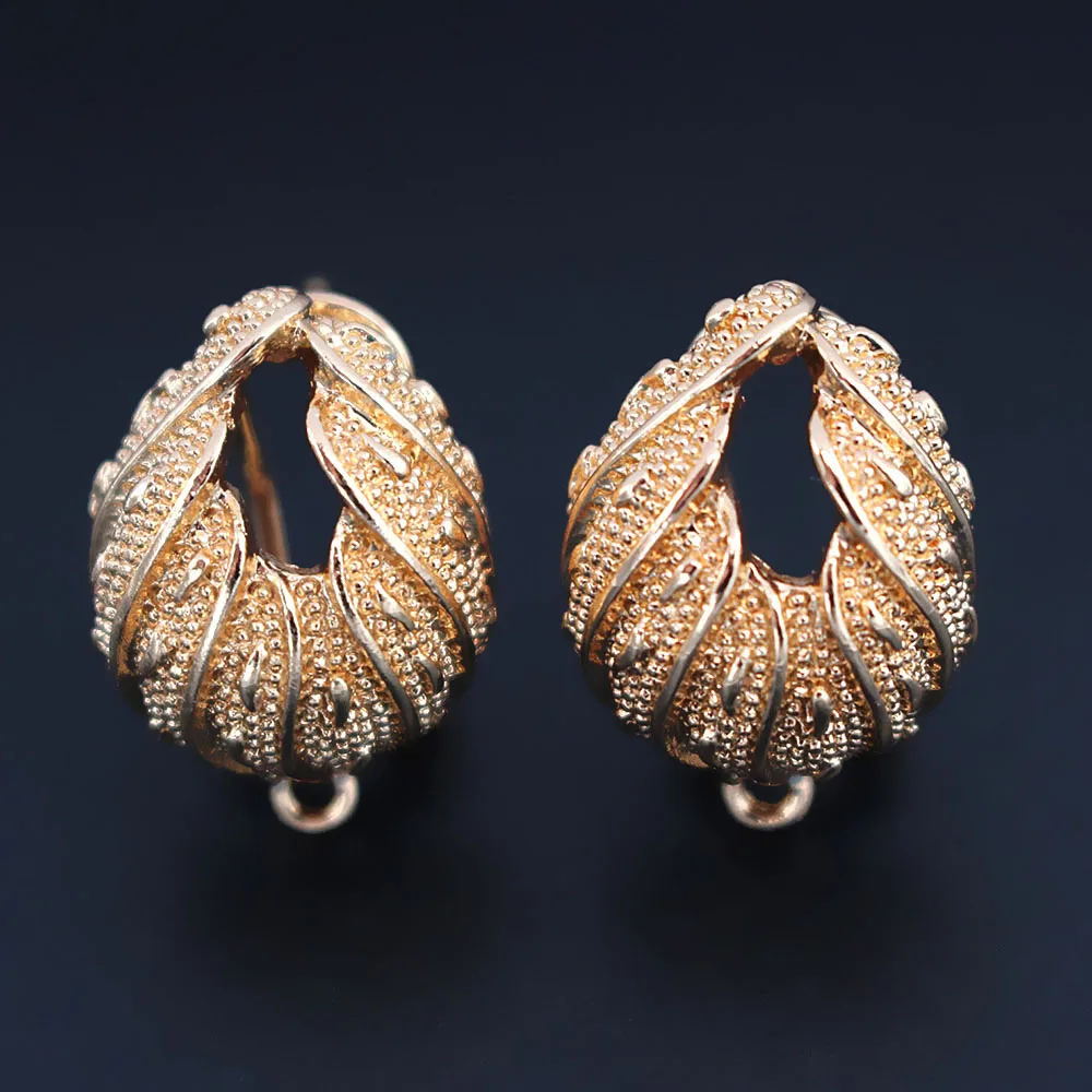 

Metal Earrings Post Connectors Linker Quality Gold color Drop Base for DIY Fashion Indian Women Dangle Hanging Earrings Making