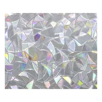 

1 Pc 3D Static Privacy Window Glass Film Sticker Decorative Stained Anti UV Self-adhesive Rainbow Effect Stickers Home Decor