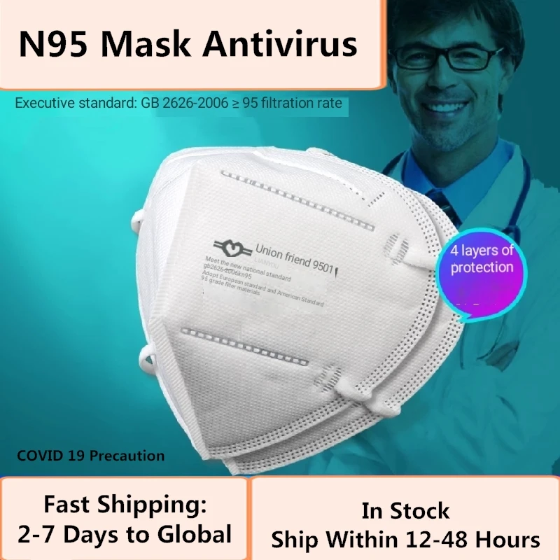 

20/50 PCS N95 Antivirus Masks Reusable Anti Coronavirus Face Mouth Mask Block Saliva Droplets Dust Anti COVID-19 Antiviral