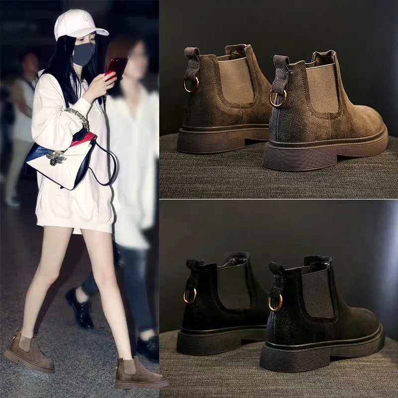 

Female Booties 2019 New Martin Boots Student Genuine Leather Retro Single Boots Female Winter Luxury Shoes Women Designers