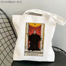 

Women Shopper bag RBG Justice Tarot Printed Kawaii Bag Harajuku Shopping Canvas Shopper Bag girl handbag Tote Shoulder Lady Bag