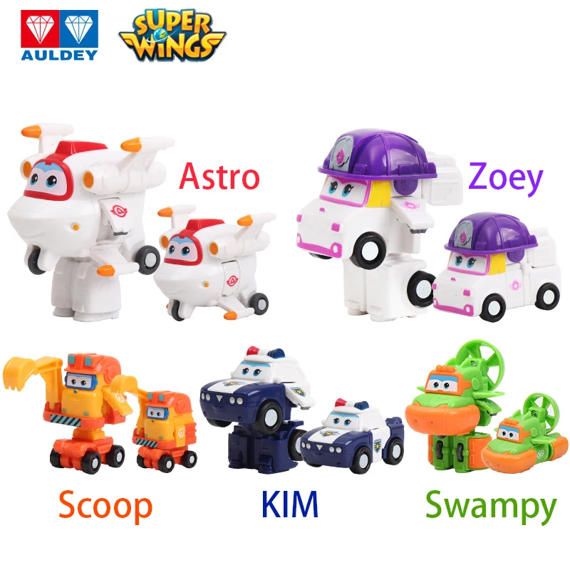 Экшн фигурки AULDEY Super Wings новинка сезона мини игрушки ZOEY/SWAMPY/ASTRO/ковш/KIM