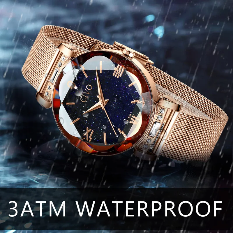 Skup CIVO moda kobiety zegarek luksusowe wodoodporne zegarki dla kobiet kwarcowy zegarek kwarcowy 2019 panie zegar na prezent Relogio Feminino