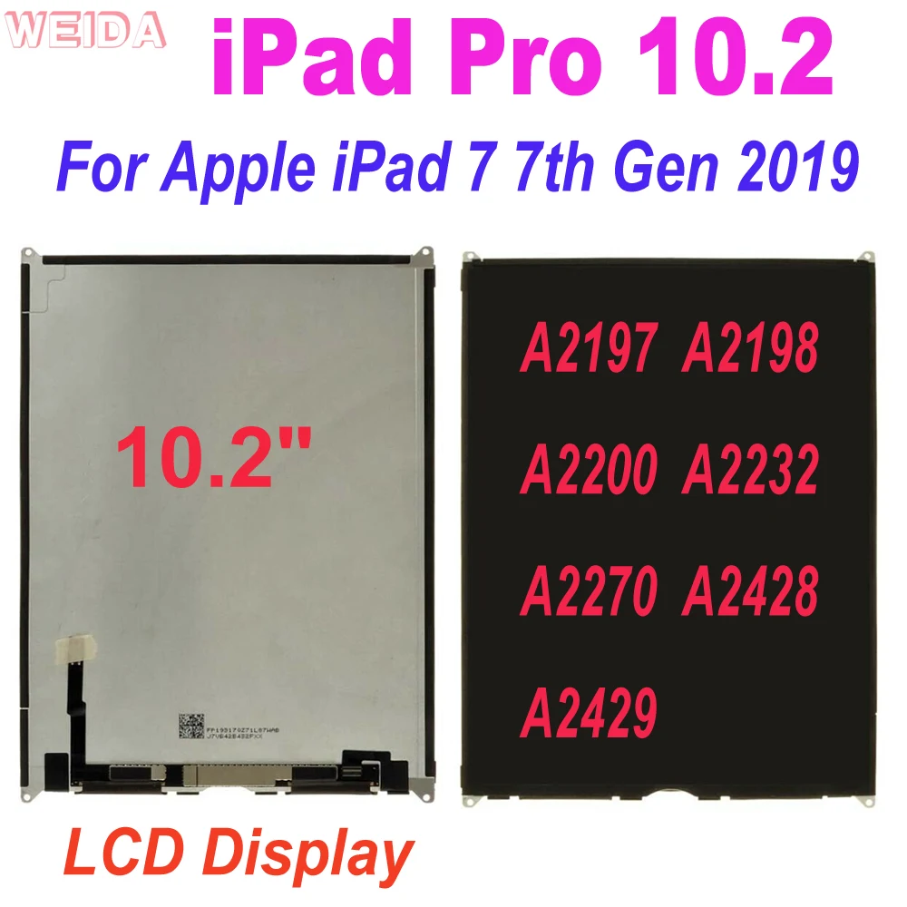 Display Lcd Testato Al 100% Per 10.2 "Apple Ipad 7 7Th Gen 2019 Display A2197 A2200 A2198 A2232 Display Lcd Per Apple Ipad Pro 10.2 Lcd