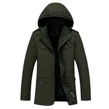 Толстый теплый хлопок тонкий мужской Тренч Размер M-4XL Мужская Мода Удобная верхняя одежда темно синий/черный подходят зимние пальто