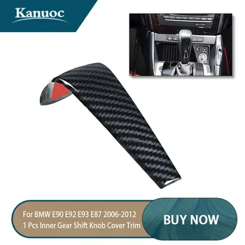 

For BMW E90 E92 E93 E87 2006 - 2012 Car Styling Carbon Fiber Sticker Gear Shift Knob Cover Trim Interior Decorative