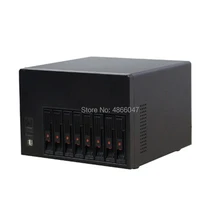 2020 nova casa de armazenamento quente-swap nas servidor chassis ipfs 8 hdd baías caso suporte mini-itx placa-mãe e gpu cartão de computação em nuvem