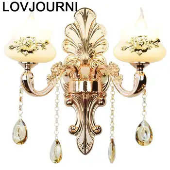 

Bathroom Lamp Indoor Lighting Candeeiro Parede Crystal Lampara De Pared Interior Bedroom Applique Murale Luminaire Wall Light