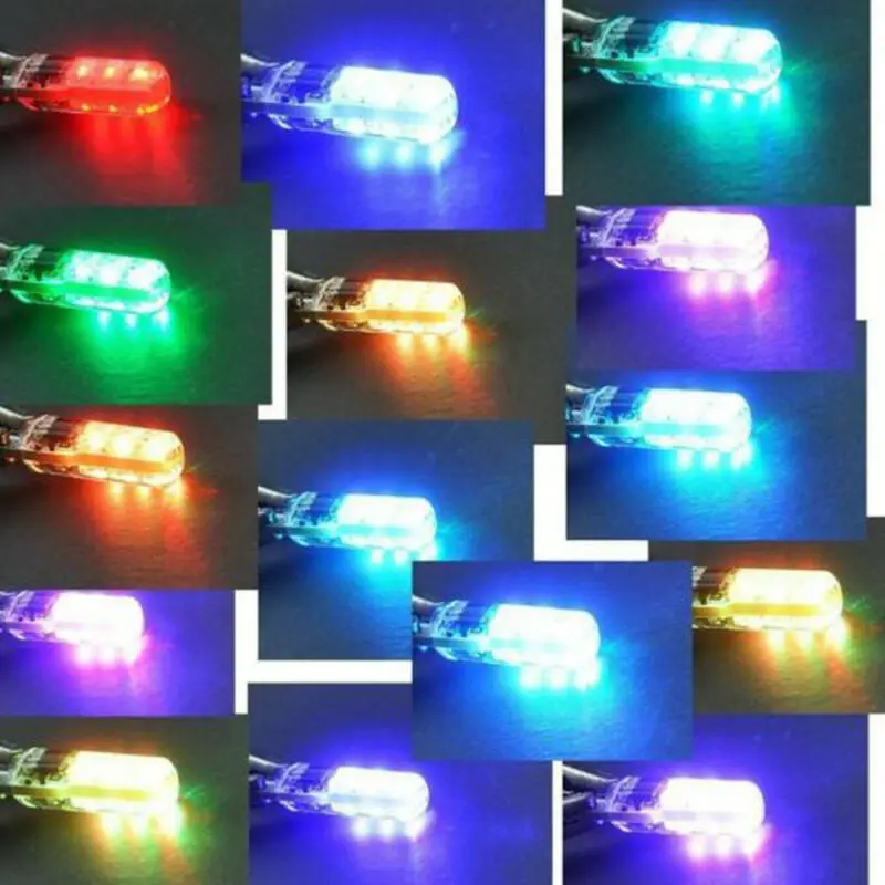 

Car Auto T10 RGB LED Bulb Reading Atmosphere Light Remote Control Replacement