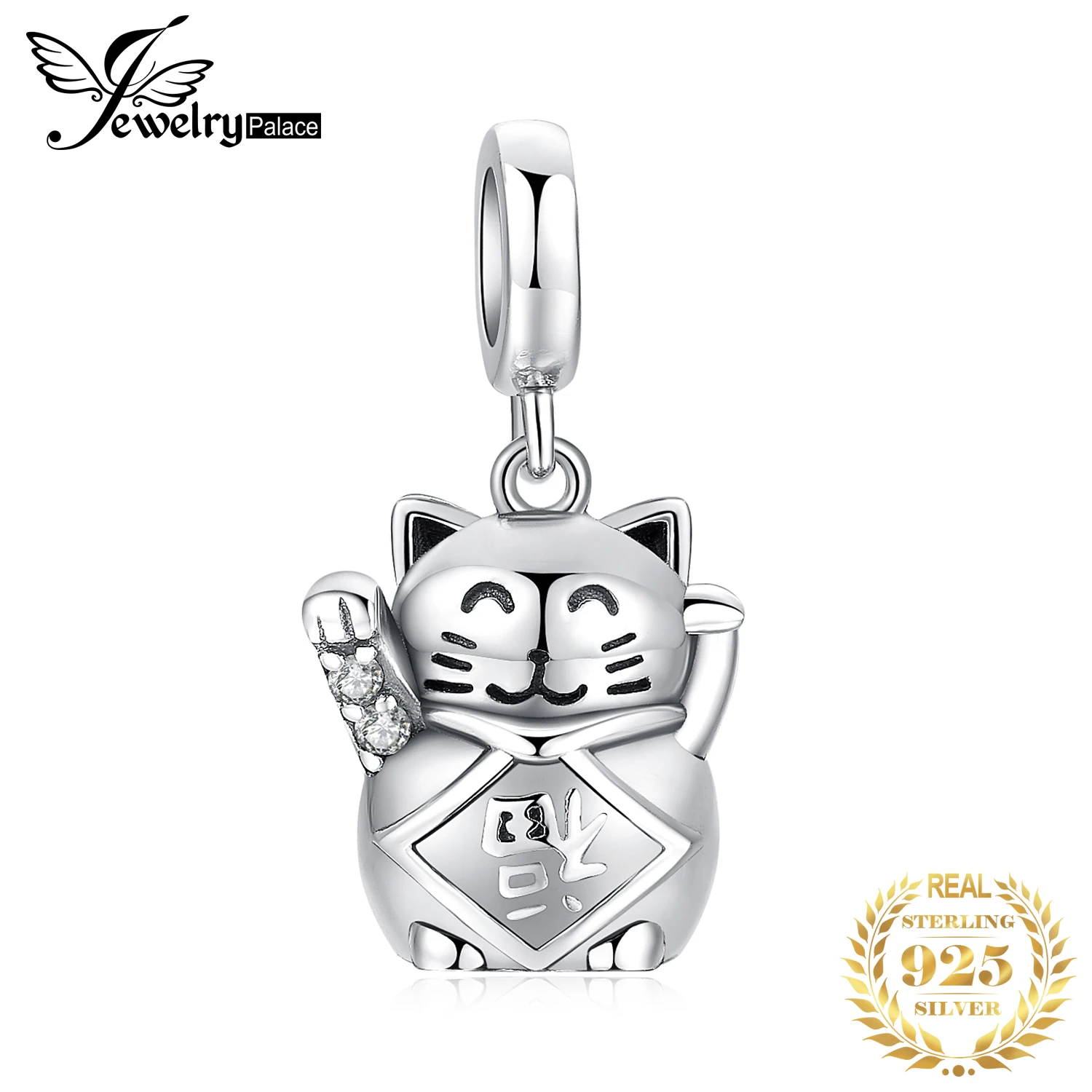 JewelryPalace 925 пробы Серебряная удача любовь Lucky Cat Шарм бусины для мамы и дочки Лидер