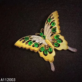 شراءKJJEAXCMY غرامة مجوهرات 925 فضة مطعمة الطبيعية الزمرد قلادة قلادة الإناث الفاخرة دعم اختبار اثنين ارتداء