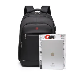 Image 4 - Şarj USB gençler okul çantaları genç erkekler için sırt çantası erkekler naylon siyah katı yüksek kaliteli öğrenci okul çantası tiki tarzı
