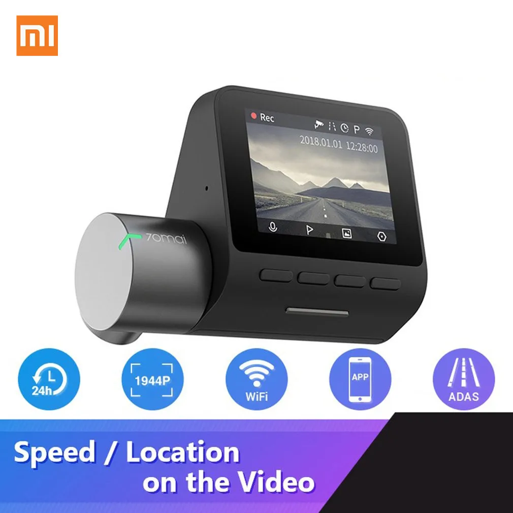 

Original 70mai Dash Cam Pro 1944P Speed & Coordinates GPS ADAS 70mai pro Car Dash Camera WiFi DVR Voice Control 24H Park 70 MAI