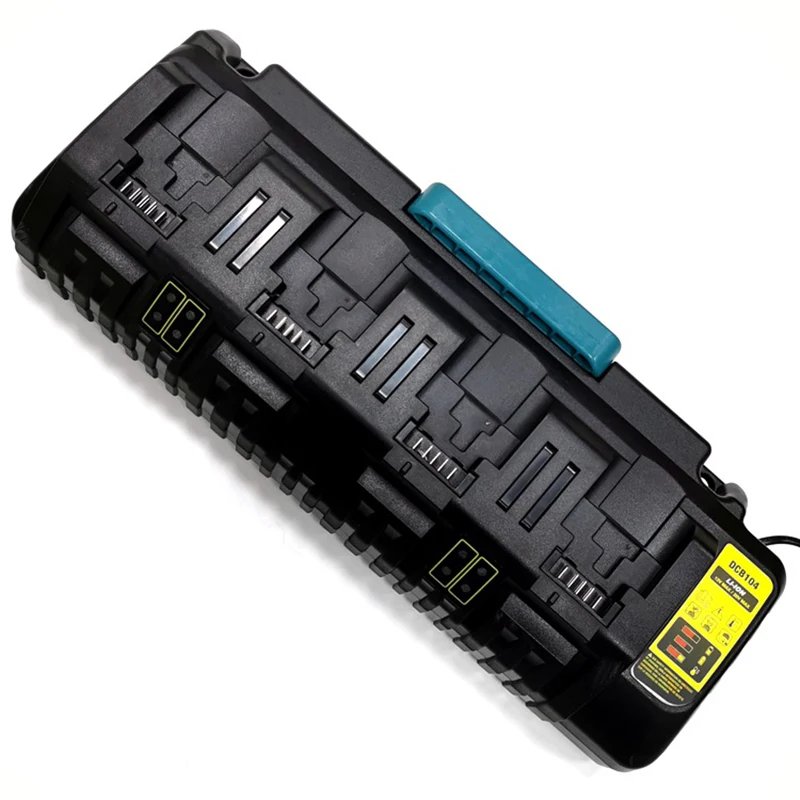 Быстрая зарядка DCB104 литий-ионный аккумулятор зарядное устройство для DeWalt 12V 14,4 V 18V 20V DCB118 DCB200 4 порта зарядки с usb-портом