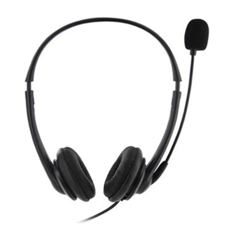 USB Wired Interface Neckband Ergonomic Noise Cancelling 360 Rotatable Headset Microphone Call Centre