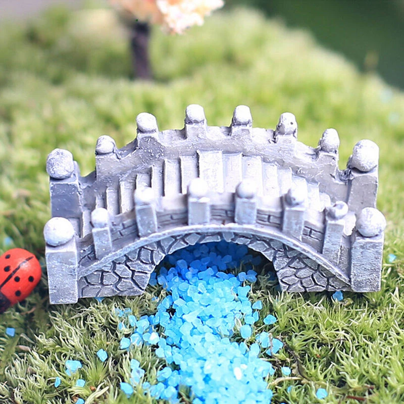 Miniature Fairy Garden Ornament Mini Mushroom Tree House Steps Bridge Figurines DIY Craft Flower Pot Aquarium Dollhouse Decor miniature figurines miniature ornament mini mushroom ornament