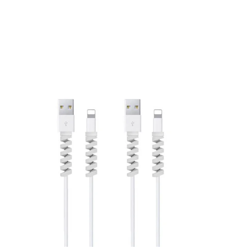 6 шт. Защитная крышка для USB зарядного устройства кабель восхитительный защитный рукав кабель аксессуар для Apple телефон наушники - Цвет: gray 6pcs