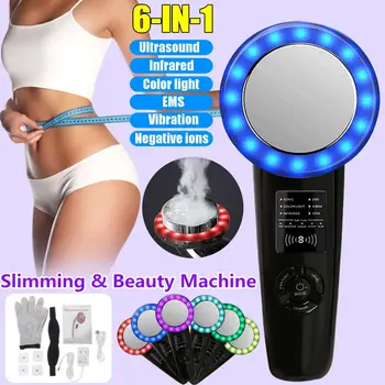 

6 In 1 RF Ultrasonic Cavitation Radio Frequency EMS Body Slimming Massager Anti Cellulite Massage Fat Burner Weight Loss in Care