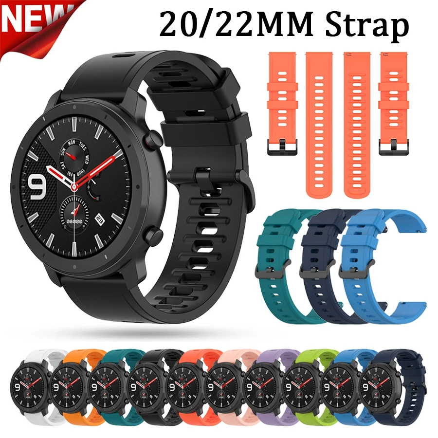 Ремешок силиконовый для Huami Amazfit GTR 42 мм 47 браслет в официальном стиле наручных