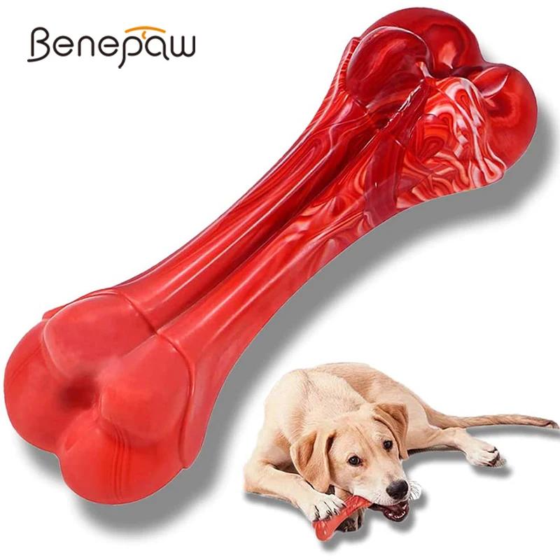 Прочная нейлоновая кость для собак Benepaw Нетоксичная игрушка щенков с говяжьим
