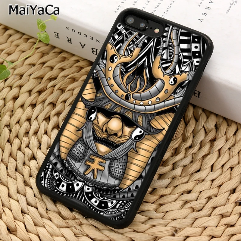 MaiYaCa маска самурая шлем тату чехол для телефона iPhone 5 6 S 7 8 plus 11 12 Pro X XR XS Max Samsung Galaxy S6