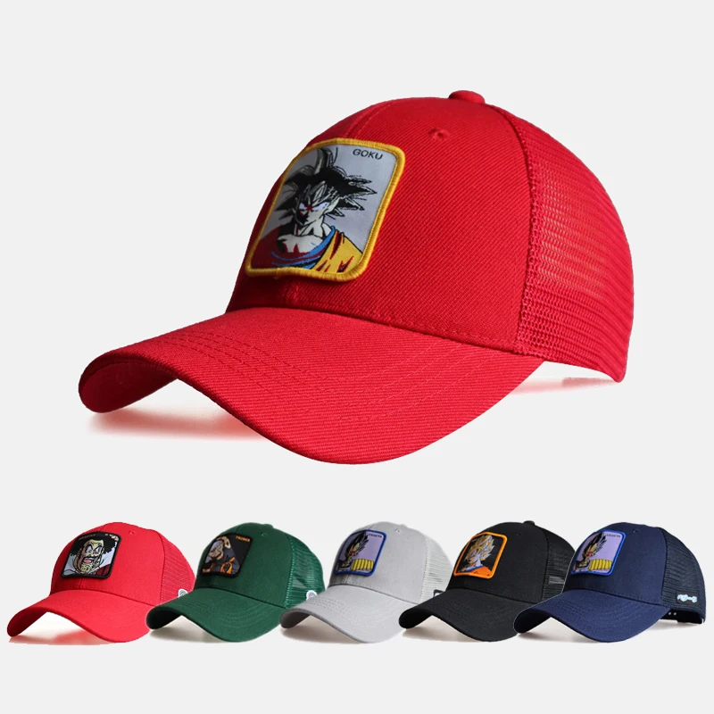 

Cartoon Character Dragon Ball Satan Mr. Baseball Net Hat Outdoor Shade Six Net Hat Hip Hop Cap