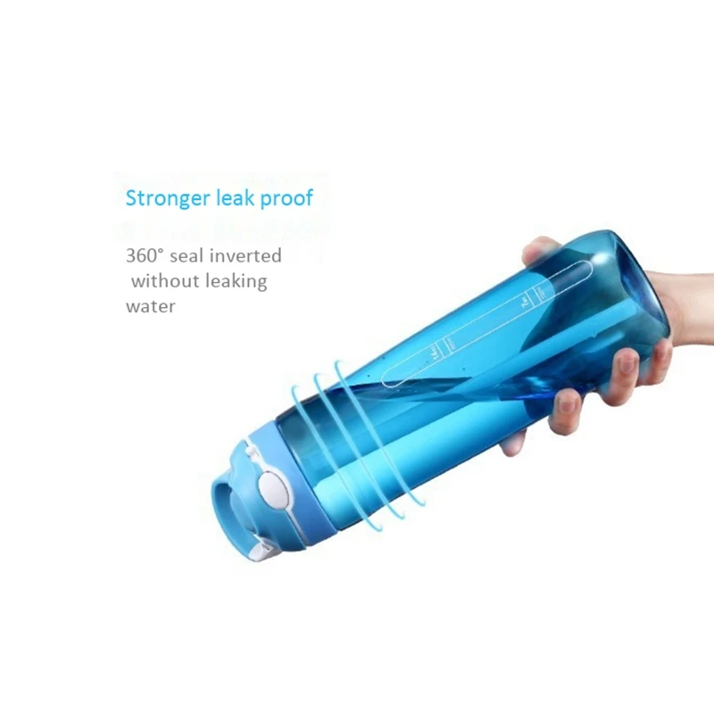 Bicycle 750Ml Straw Sports Bottle Tritan Sports Bottle Shatterproof And Leakproof Blue