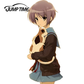 

JumpTime 13cm x 6.1cm Cartoon Japanese Anime Suzumiya Haruhi no Yuuutsu Beauty Car Sticker Refit Waterproof Vinyl Car Styling