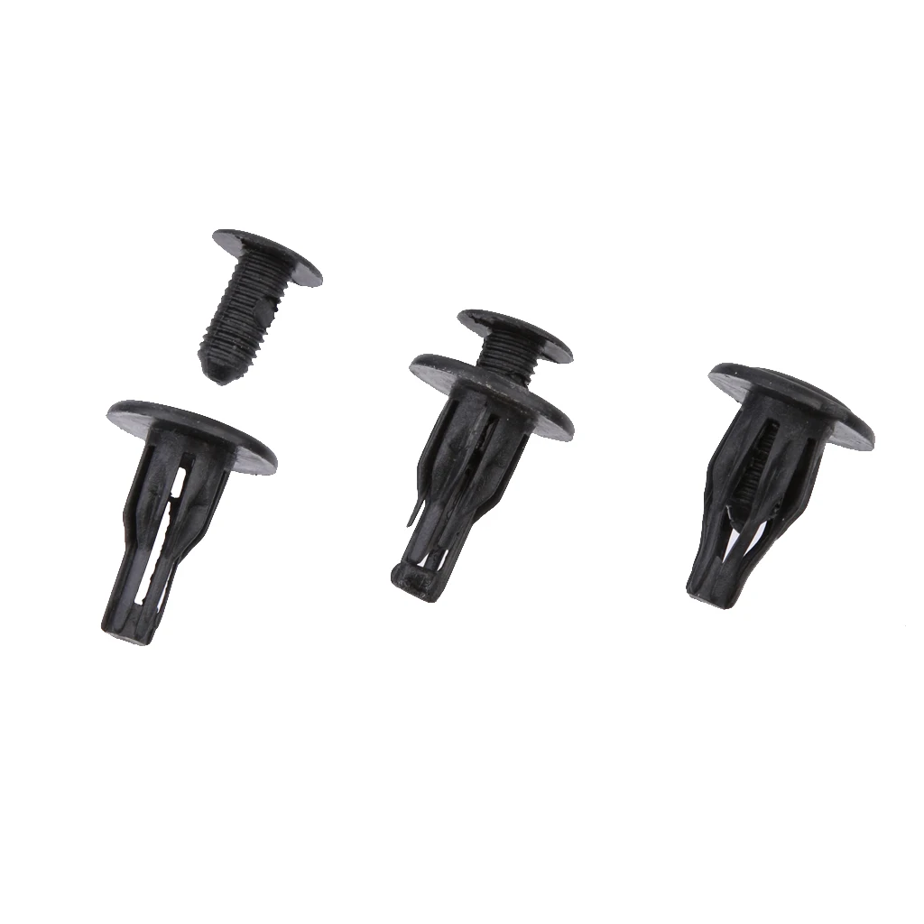 Black  Push Type Fastener Retainer Clip For Honda 90505 SM4-003 Pack Of 30