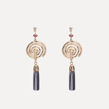 

Small Tassel Earrings for Women Fashion Jewelry Bohemian Annulus Shape Statement Drop Earring Female Jewellery Gift