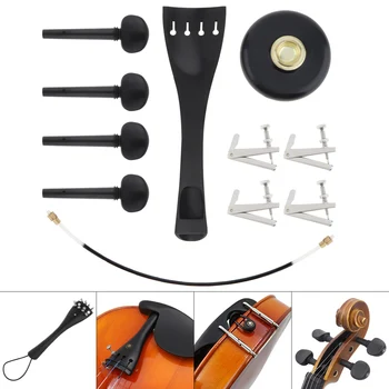 

11 In 1 Set Universal Cello Accessories Ebony Kits Units Professional Ebony Material Violoncello Parts Assembly Component